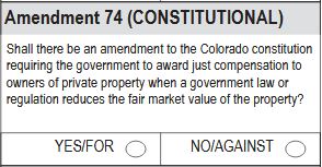 Colorado State Measures: Proposition 112 vs. Amendment 74